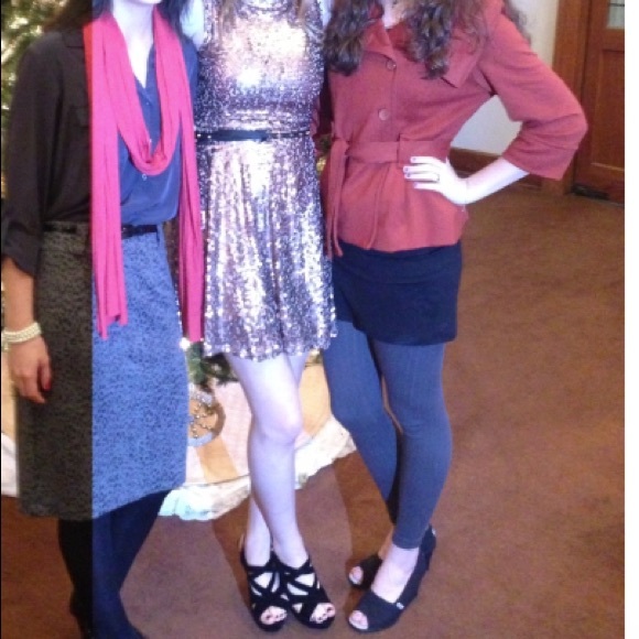 Rose Gold Sequin Dress - Picture 3 of 4